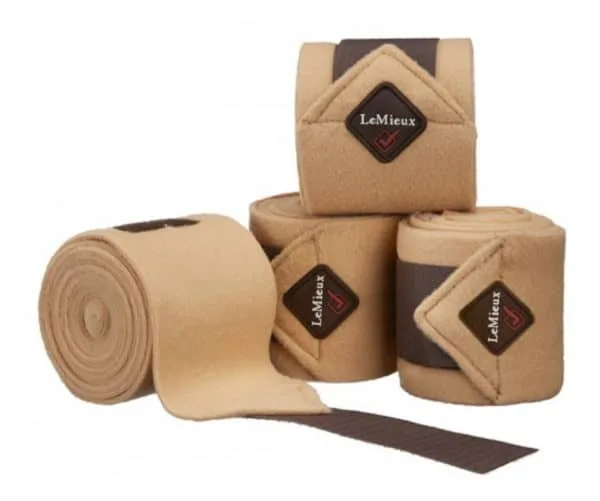 LeMieux Fleece Bandager Beige hest